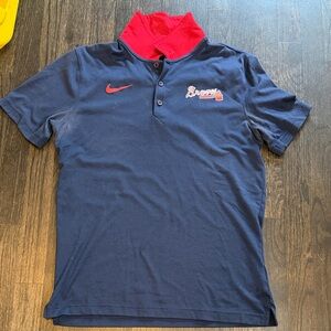 Nike Blue and Red Polo Shirt